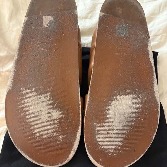 ANINE BING 41 Cris cross puffy slide flat sandal cognac brown - Picture 4 of 10